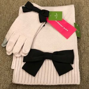 Kate Spade Bow Glove Scarf Set NEW W TAGS